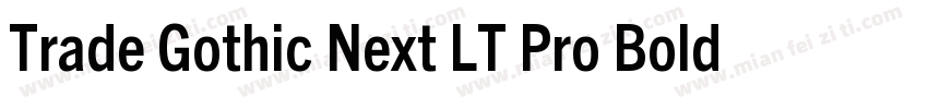 Trade Gothic Next LT Pro Bold Conde字体转换